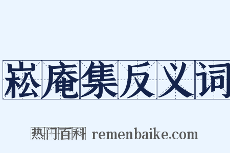 崧庵集反义词是什么意思的图片